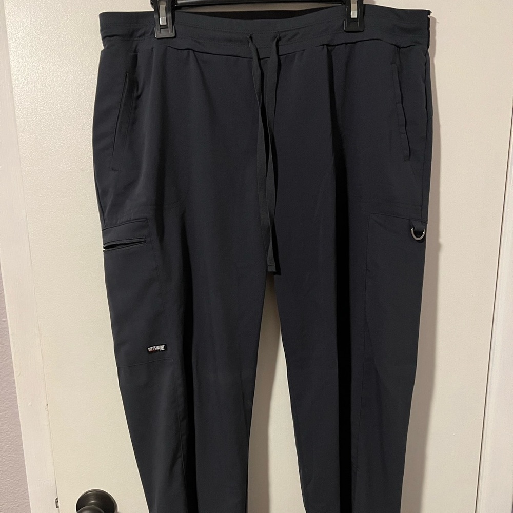 Spandex Stretch Grey’s Anatomy by Barco XL Steel Grey Kim Cargo Scrub Pant
